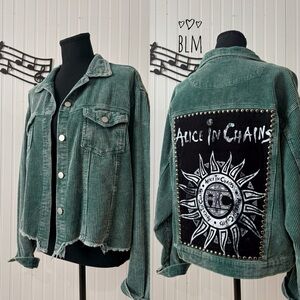 Alice In Chains acid wash corduroy jacket